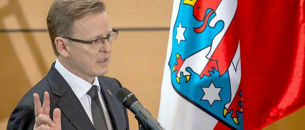Bodo Ramelow ist seit dem 5. Dezember 2014 Ministerpräsident von Thüringen. Damit ist er der erste Landeschef aus den Reihen der Linken.