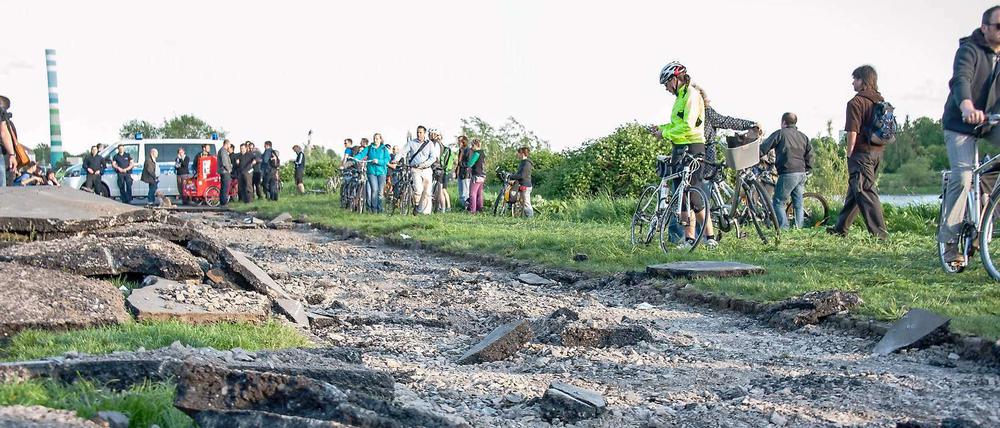 Einer der schönsten Radwege Deutschlands ist nun auf einer Länge von 50 Metern unterbrochen.