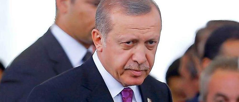 Etwas unentspannt nach der Wahl - Präsident Erdogan.