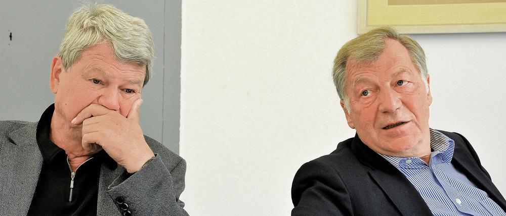 Wolfgang Wieland (Bündnis 90/ Die Grünen), ehemaliger Abgeordneter und Eberhard Diepgen (CDU), ehemaliger Regierender Bürgermeister von Berlin.