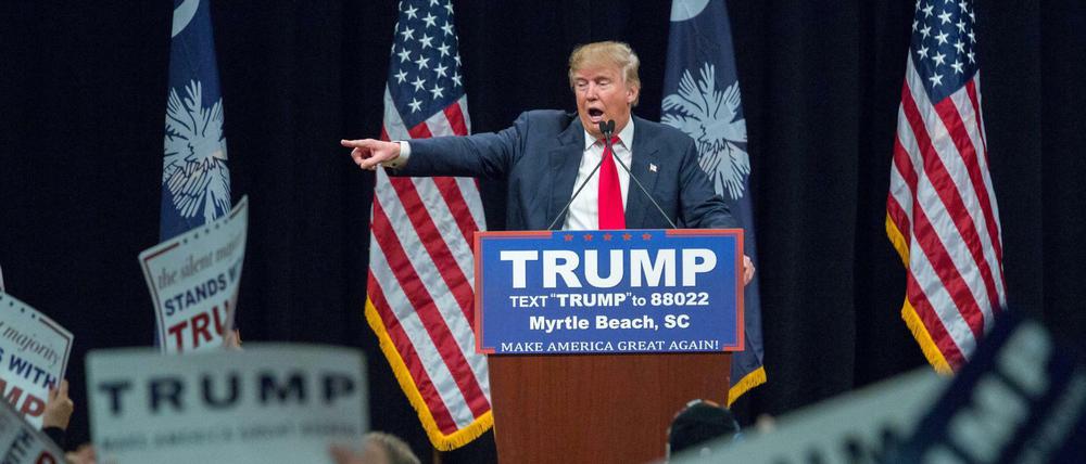 Donald Trump bei einer Wahlkampfveranstaltung in South Carolina