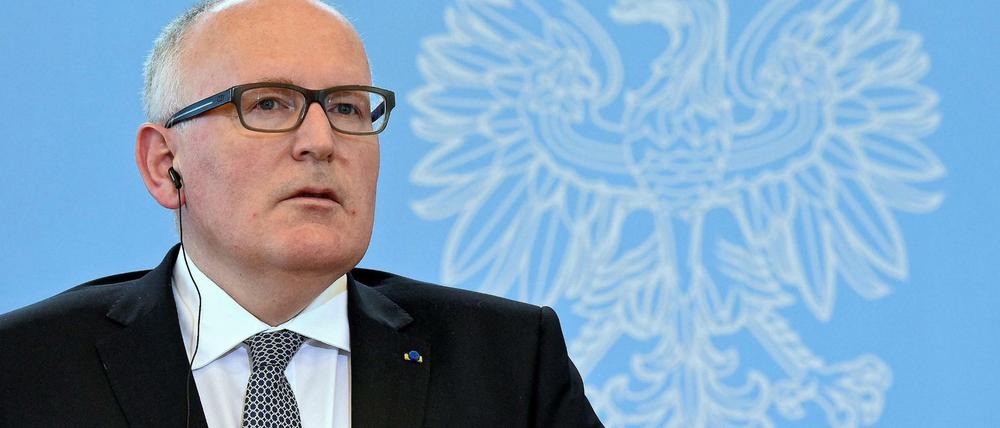 EU-Kommissionsvizechef Frans Timmermans war vergangene Woche zu Besuch in Warschau.