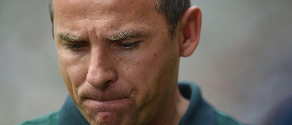 Unter Druck: Werder Bremens Trainer Viktor Skripnik beim 1:2 gegen den FC Augsburg.
