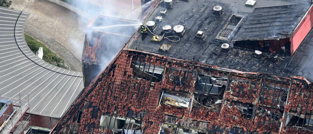 Bergmannsheil Bochum: Das Feuer war im oberen Geschoss ausgebrochen.