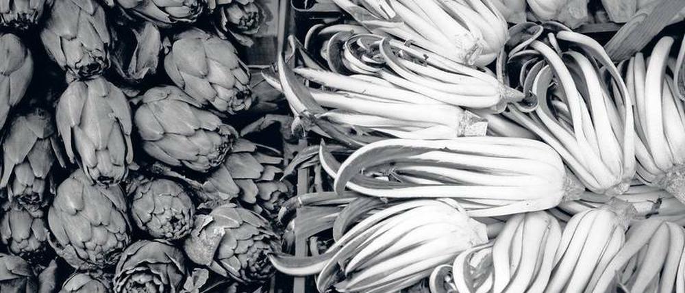Grüne Stille. Auf einem Markt in Venedig fotografierte Sandberg 2013 das Stillleben aus Radicchio und Artischocken.