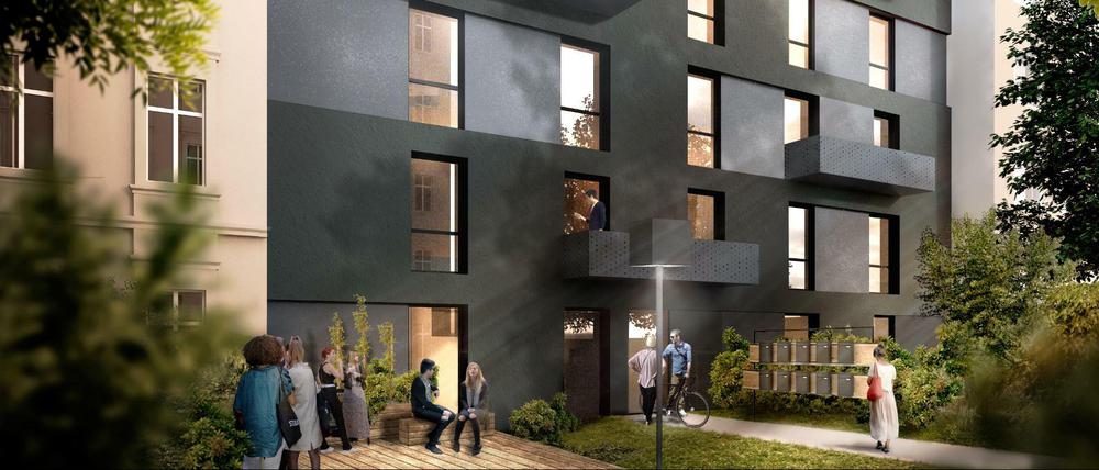 WG-Neubau: Neun Wohnungen mit je fünf Zimmern, zwei Bädern und einer großen Küche will die Medici Living Group in ihrem Wohnhaus in Moabit unterbringen. Geplante Fertigstellung ist April 2017.