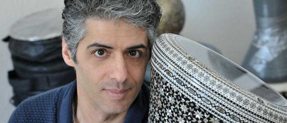 Der libanesische Trommelspieler Ahmad Khader.