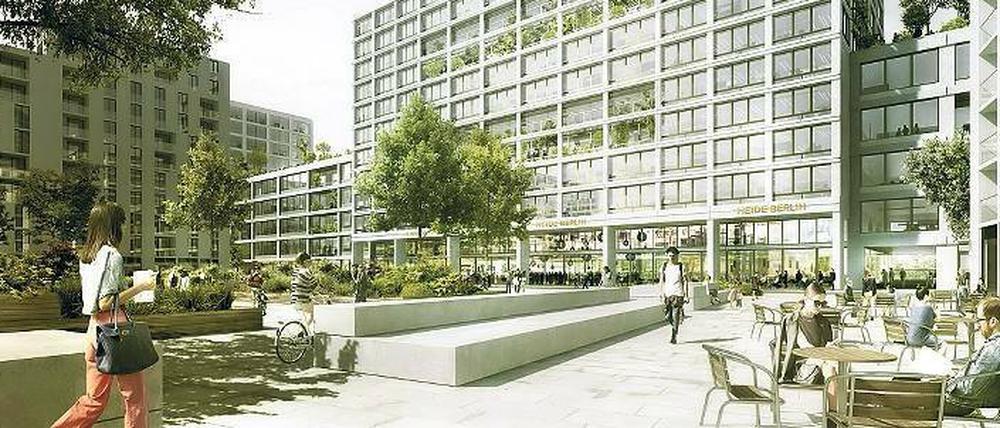 Gewerberiegel für das Quartier Heidestraße. Dieser Entwurf soll in der Nähe des Hauptbahnhofes realisiert werden.