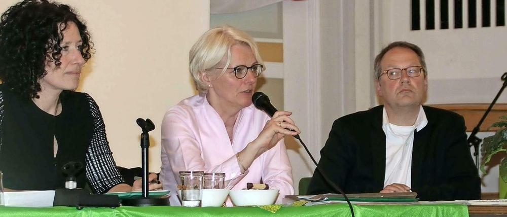 Bettina Jarasch, Regine Günther und Matthias Horth (v.l.n.r.).