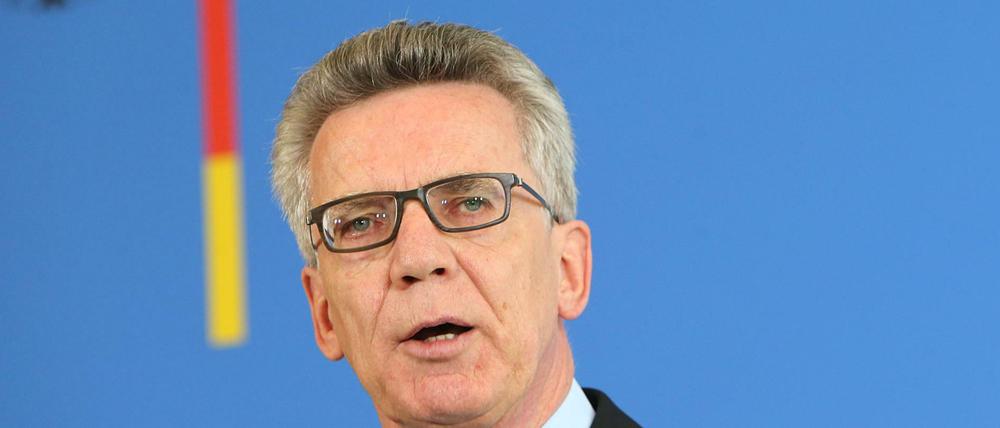 Bundesinnenminister Thomas de Maiziere (CDU).