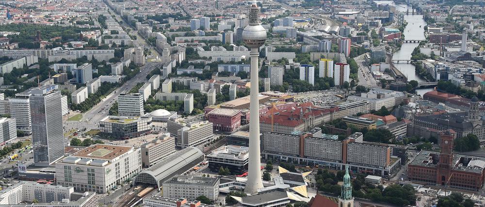 Weitläufig, modernisiert - uninspirierend? Berlins Mitte von oben gesehen.