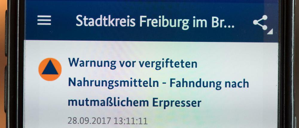 Diese bundesweite Warnung hat sich in den vergangenen Tagen schnell verbreitet.