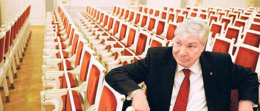 Grund zum Feiern hat DGB-Chef Michael Sommer selten. Beim 60. Geburtstag des Gewerkschaftsbundes im Oktober 2009 im Konzerthaus am Gendarmenmarkt war das anders. Der Bundespräsident gratulierte und betonte die Bedeutung der Mitbestimmung.