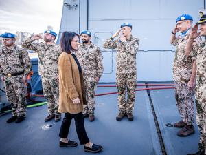Außenministerin Annalena Baerbock (Grüne) besuchte im Januar die Fregatte „Baden-Württemberg“ der Bundesmarine.