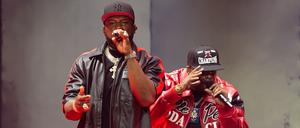 Gangstarapper bei der Arbeit. 50 Cent auf „The Final Lap Tour“ in der Benz-Arena in Berlin.