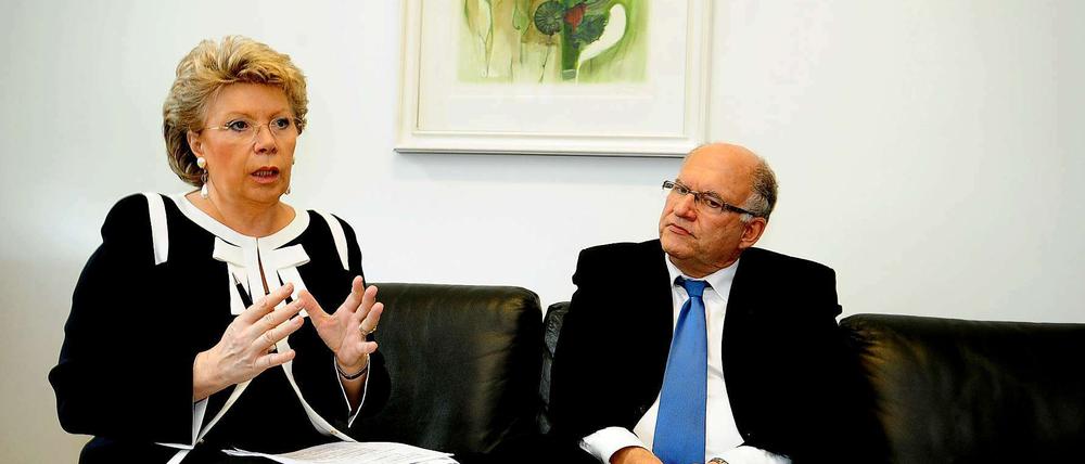 EU-Kommissarin Viviane Reding und Datenschützer Peter Schaar wollen Internetriesen wie Google und Facebook in die Schranken weisen