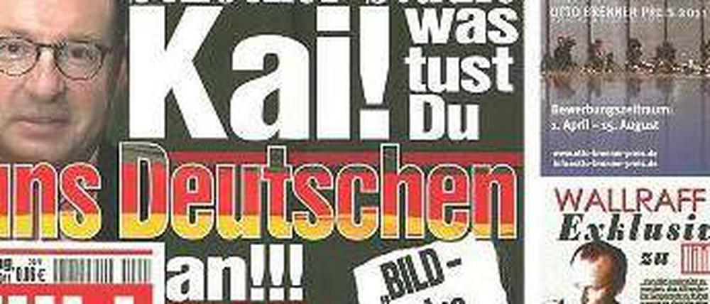 Kai auf dem Cover. „Bild“-Chefredakteur Diekmann ziert das Titelbild der Studie.