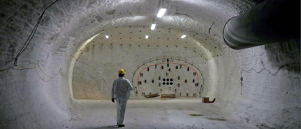Ein Stollen im Erkundungsbergwerk Gorleben.