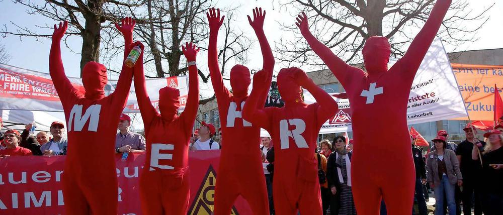 Mehr Geld fänden die Mitglieder der IG Metall auch nicht schlecht.