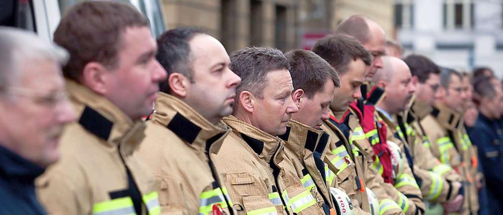 Die Feuerwache Berlin-Mitte gedenkt der Opfer.