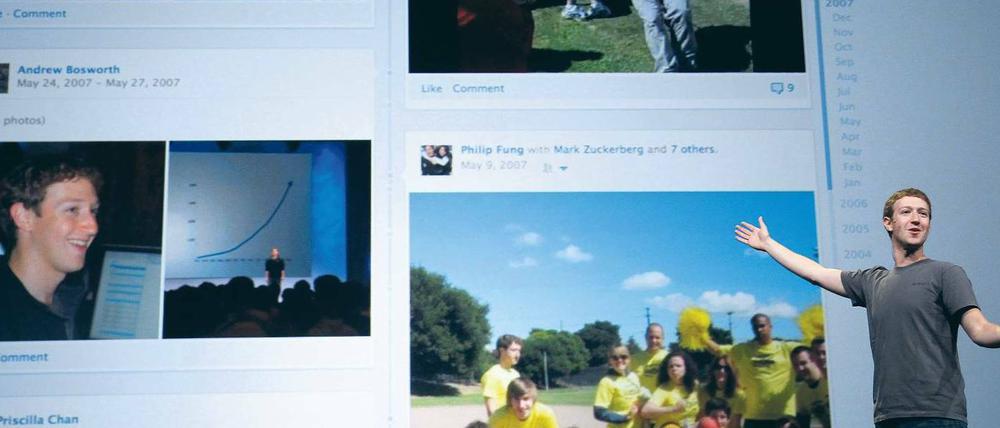 Innovativ. Im September stellte Facebook-Gründer Mark Zuckerberg in San Francisco neue Produkte vor.