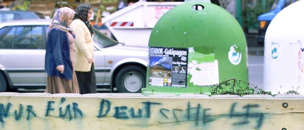 Auch 2003 gab es schon rechtsextreme Schmierereien in Neukölln.