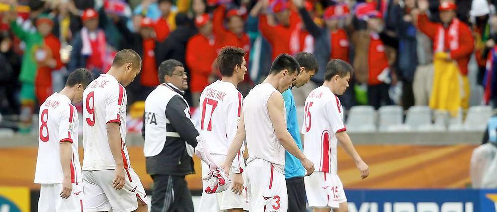 Nach der herben Niederlage gegen Portugal sind drastische Konsequenzen für die nordkoreanischen Fußballspieler nicht ausgeschlossen.