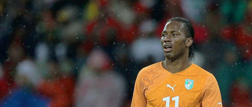 Didier Drogba, der Ivorer, Mann von der Elfenbeinküste (Cote d'Ivoire).