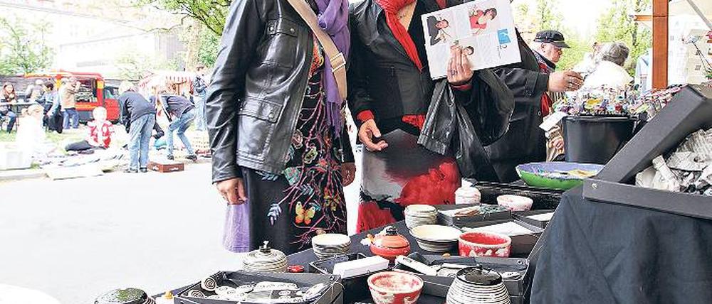 Kunsthandwerk. Beim Frühlingsfest in der Preußenallee war Ramschverkauf tabu. Darauf achtete der Kiezverein, der die Feier organisierte .