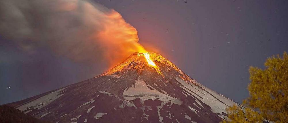 Der Vulkan Villarrica im Süden von Chile