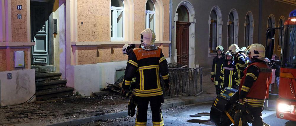 Im sächsischen Meißen hat in der Nacht zu Sonntag eine geplante Flüchtlingsunterkunft gebrannt.