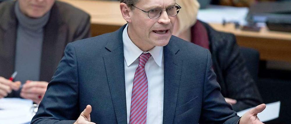 Der Regierende Bürgermeister am Donnerstag im Parlament.