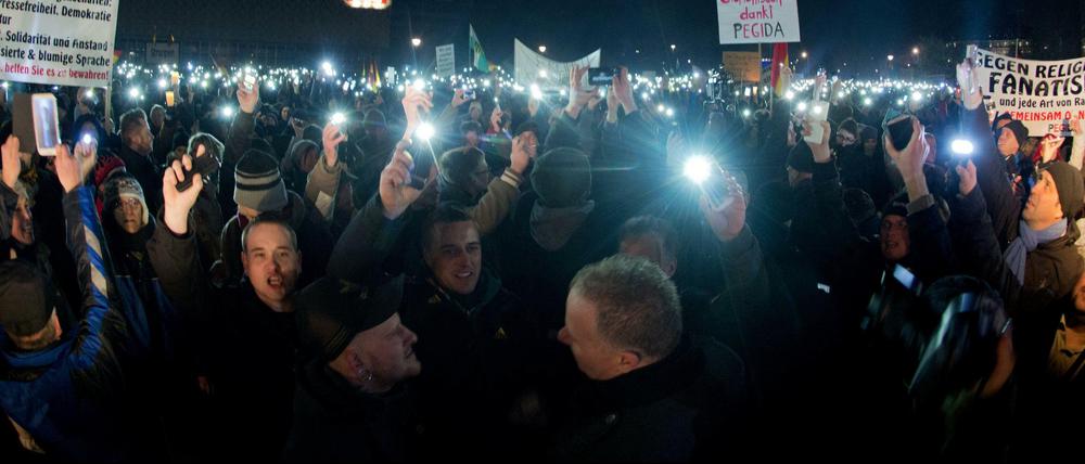 Anti-Islam-Demonstration in Dresden.