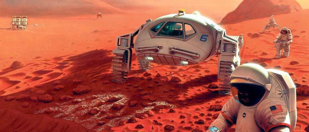 Siedler. Menschen auf dem Mars, hier noch pure Fiktion. Geht es nach Schulze-Makuch, sollten wir den Planeten langfristig als Wohnort in Betracht ziehen.