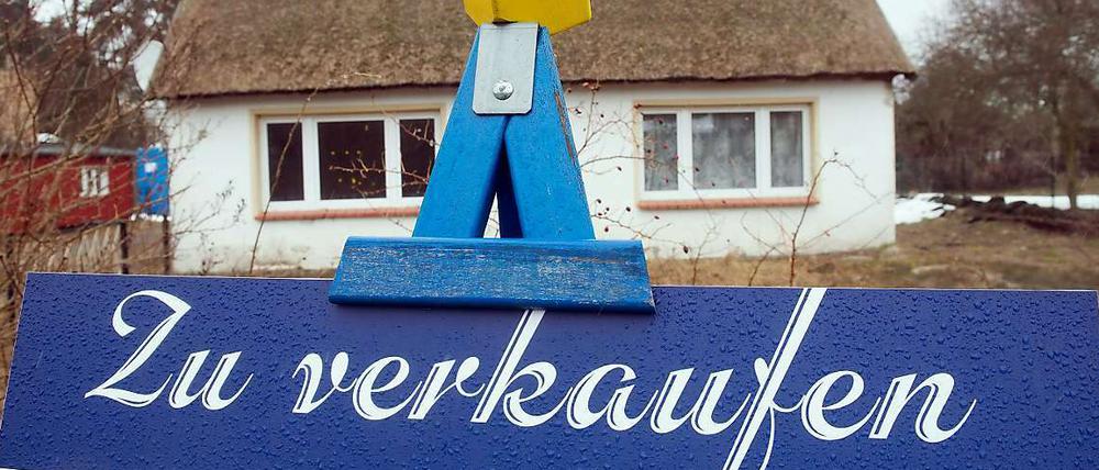 Ein Haus, das zum Verkauf steht.