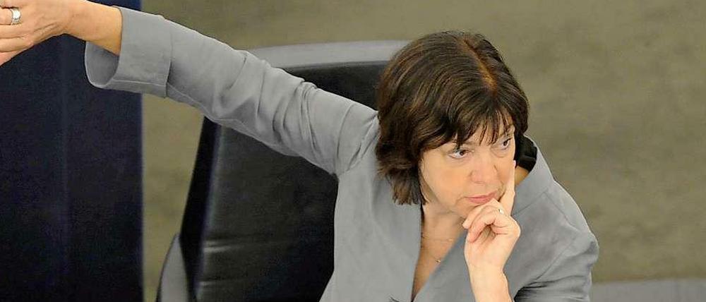 Die Europawahl im Blick: Die Co-Fraktionschefin der Grünen im Europaparlament, Rebecca Harms.
