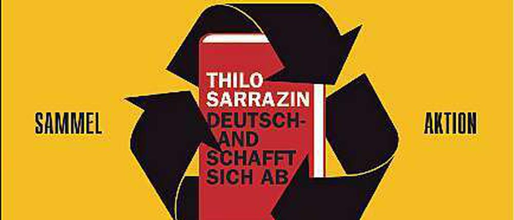 Mit diesem Logo bewirbt die Biennale das Anti-Sarrazin-Projekt