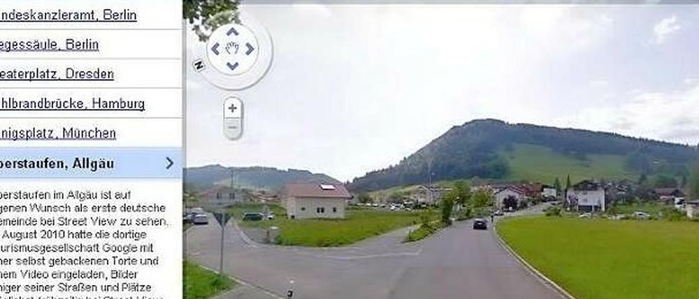 Durch die Straße laufen in Oberstaufen ...