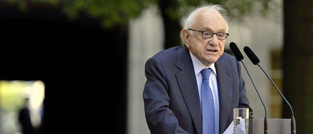 Fritz Stern, Historiker aus New York, bei seiner Ansprache in Berlin.