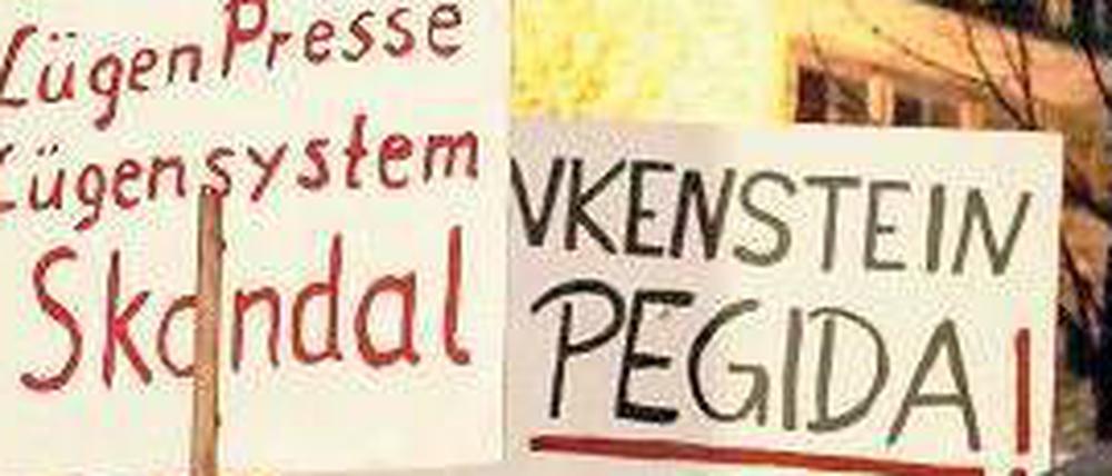 Die Pegida-Anhänger lassen bei ihren Demonstrationen auch die Medien nicht aus.