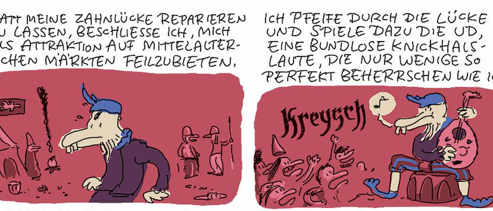 Philosophisch-humoristische Familienepisoden: Von Leo Leowalds „Zwarwald“-Strips ist kürzlich der Sammelband „Stopptanz“ erschienen.
