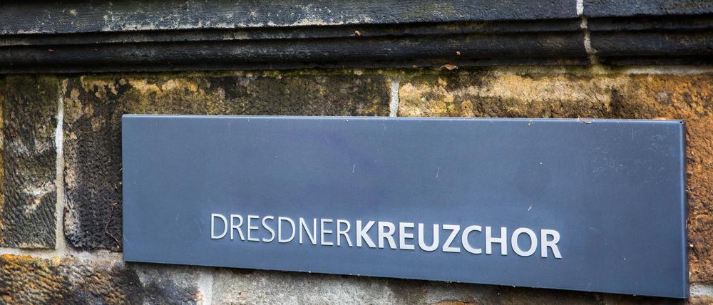 Pressekonferenz beim Dresdner Kreuzchor. *** Press conference at the Dresdner Kreuzchor