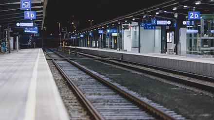 Bahnhof in Österreich.
