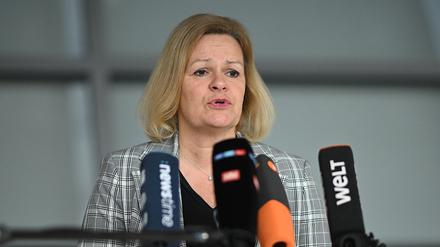 Bundesministerin für Inneres und Heimat: Nancy Faeser (SPD).