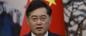 Qin Gang, Ex-Außenminister von China, spricht bei einer Pressekonferenz.