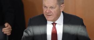 German Chancellor Olaf Scholz at cabinet meeting at the Chancellery in Berlin on November 22, 2023. 