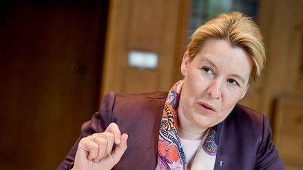 Franziska Giffey (SPD), Berliner Senatorin für Wirtschaft, Energie und Betriebe, spricht im dpa-Interview.