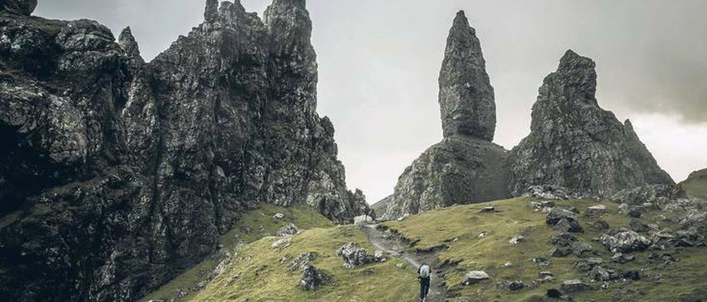 Archaisch sind die Felsformation auf Skye, der größten Insel der Inneren Hebriden vor Schottland.