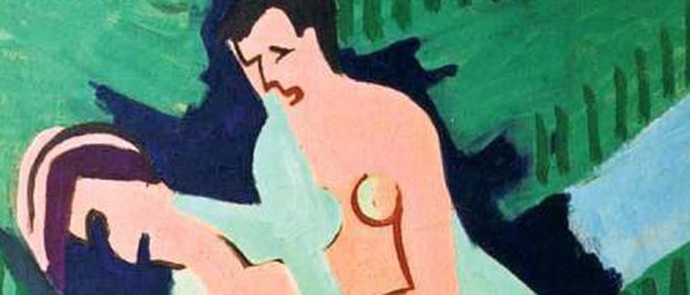 1928 malte Ernst Ludwig Kirchner seine "Spielenden Badenden" in sattgrüner Natur