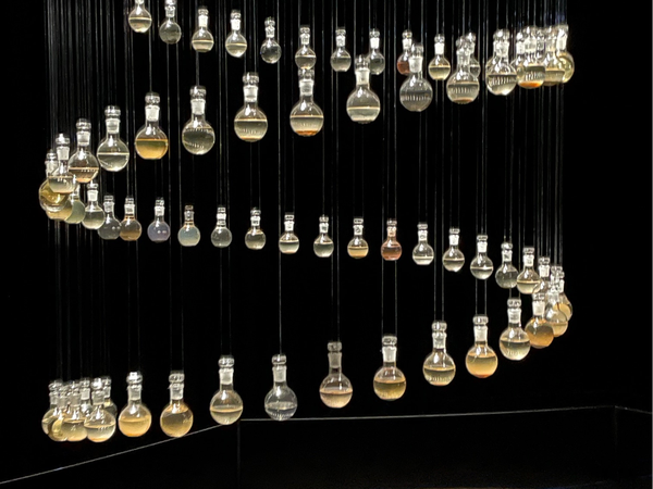 Das seit 2015 laufende Projekt „Urban Petrichor“ der französischen Künstlerin Anaïs Tondeur versammelt Erdproben, die aus dem Raum zwischen Kopfsteinpflaster stammen, in Glasbehältern.